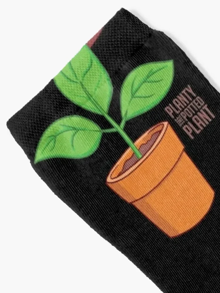 Planty the Potted Plant Socks japanese fashion Run compression short Women's Socks Men's