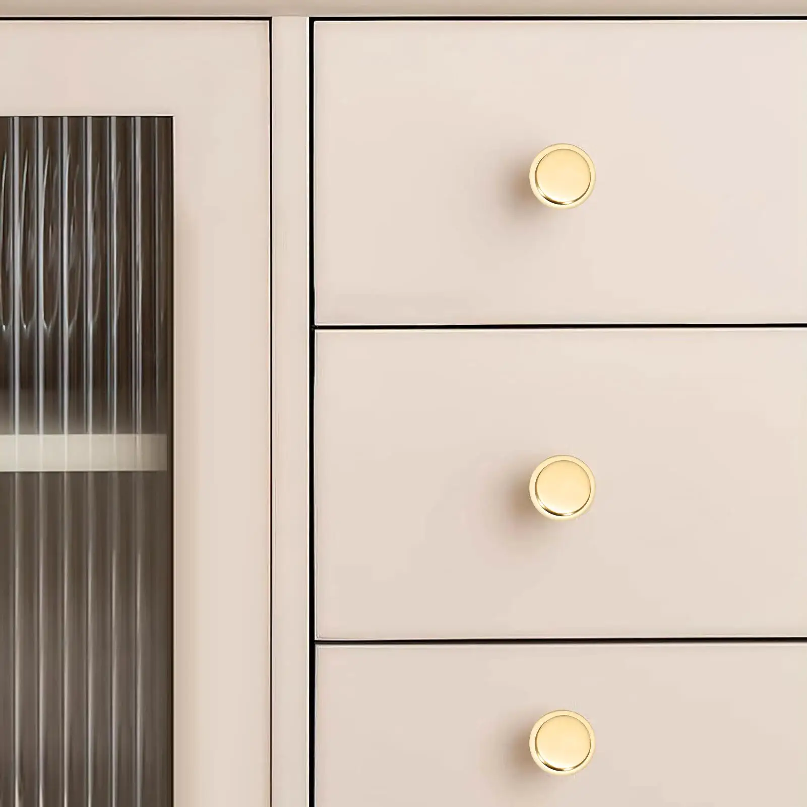 Drawer Knobs Modern Zinc Alloy Pulls Round Cabinet Knobs Drawer Handles For Home Office Rv Garage Pantry Kitchen Bathroom