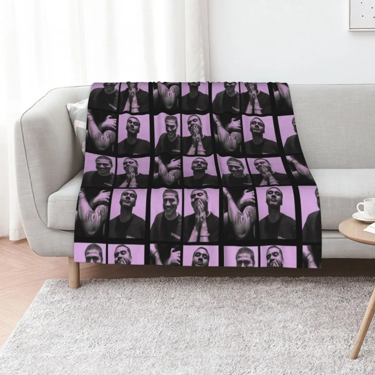Calum photo booth pictures Throw Blanket Stylish Decor Blanket Gift for Friends Roommate