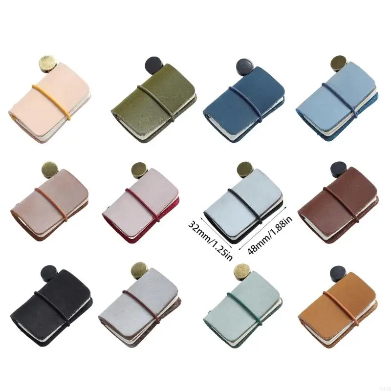 Y8ad Pocket Leather Notebbook 1.25x1.88inc