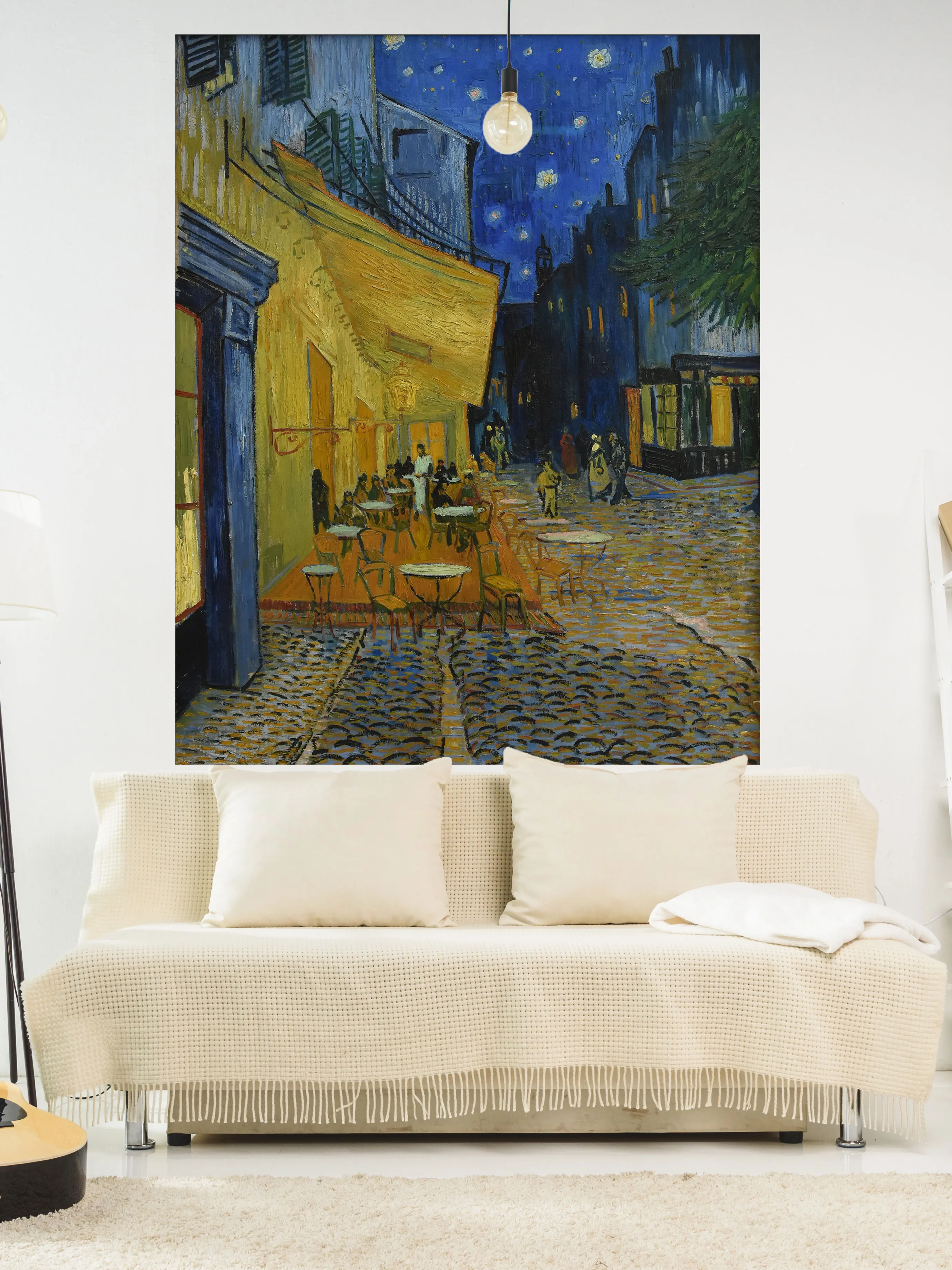 Van Gogh Famous Oil Painting Printed Capsetry Cafe Night Terrace Wall Hanging Carpet Art Pictures For Living Room Decorations