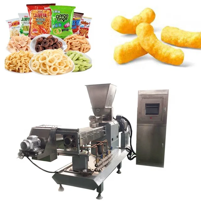 corn snack machine chinese price corn sticks production line equipment extruder for corn sticks