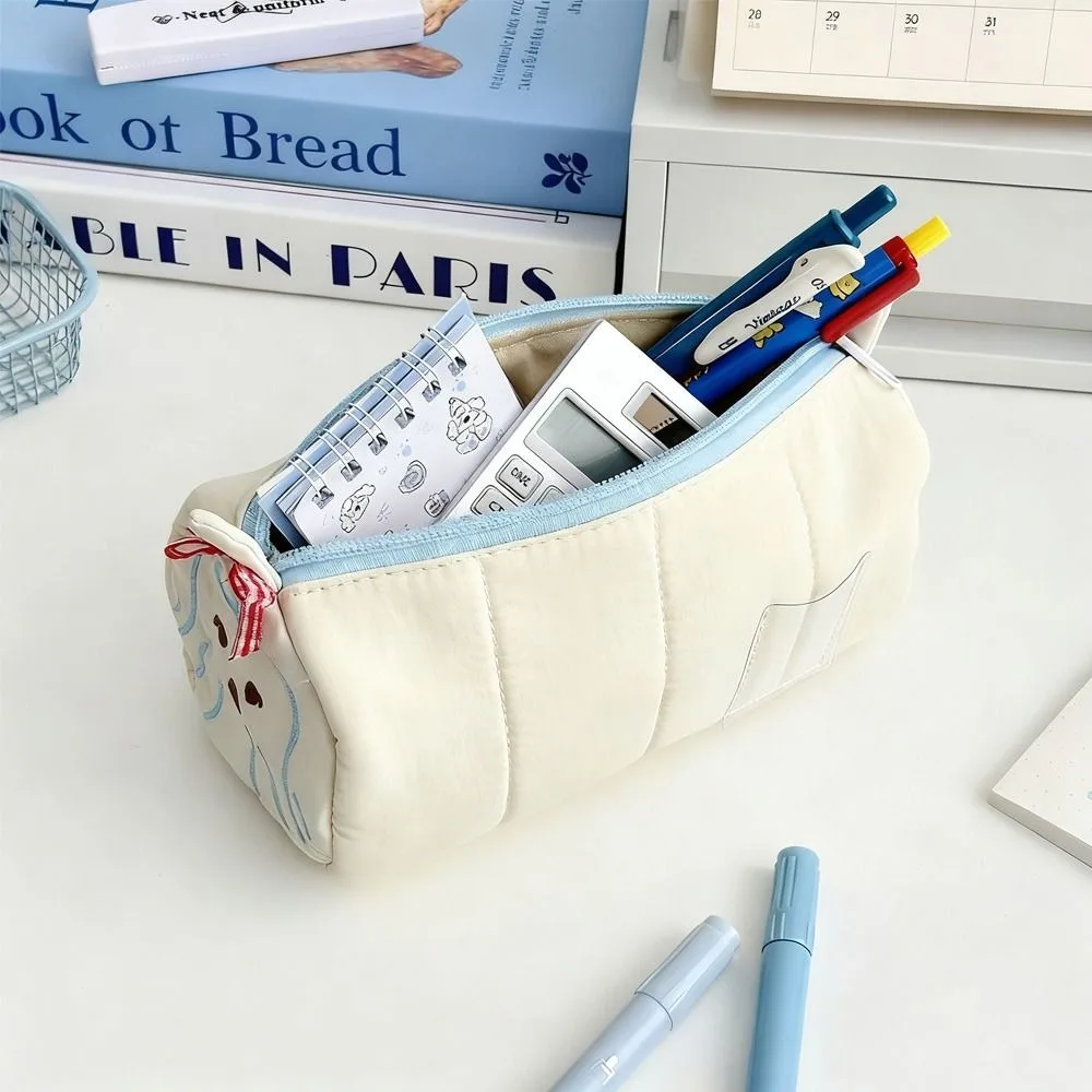 Kawaii Puppy Shape Pencil Case Large Capacity Multi-functional Pencil Pouch Stationery Organizer School Office Supplies