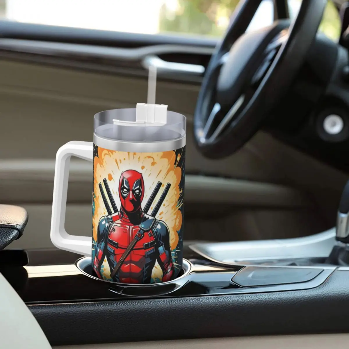 Marvel Deadpool & Wolverine Stainless Steel Tumbler Travel Car Mugs 40oz Coffee Mug Insulated Cold Drink Milk Tea Water Bottle image 6