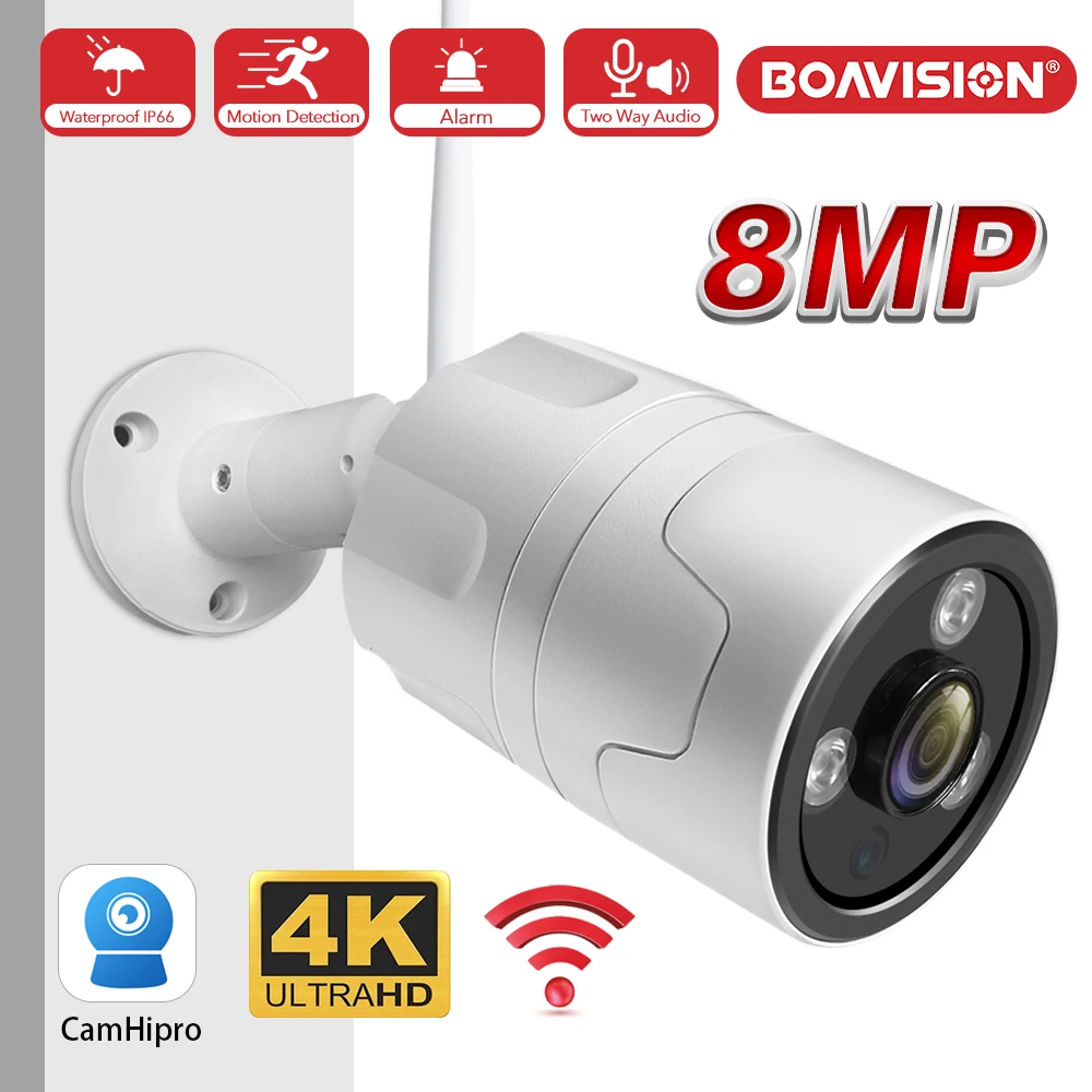 

HD 2MP 5MP 8MP Bullet IP Camera WIFI Wireless Security CCTV Camera Fisheye Lens 180 Degrees View IR 20M Outdoor P2P APP CamHipro