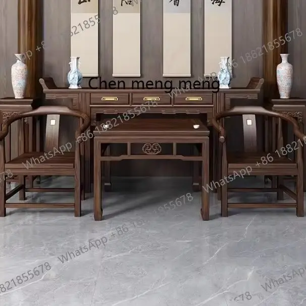 Solid Wood Table New Chinese Cabinet Case, Main House Eight Immortals Table Incense Case Offering Cabinet