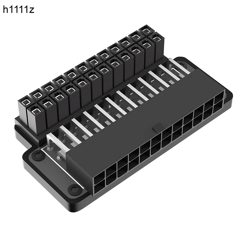 데스크탑 PC 전원 공급 장치 케이블 코드 커넥터 모듈러, ATX 24 핀-24 핀 전원 플러그 어댑터, 메인 보드 마더보드, 90 도