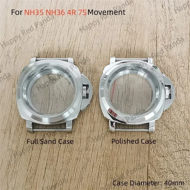 40MM Watch Case Stainless Steel with Handle Case fo NH35 NH36 4R 7S Movement Watch Accessories