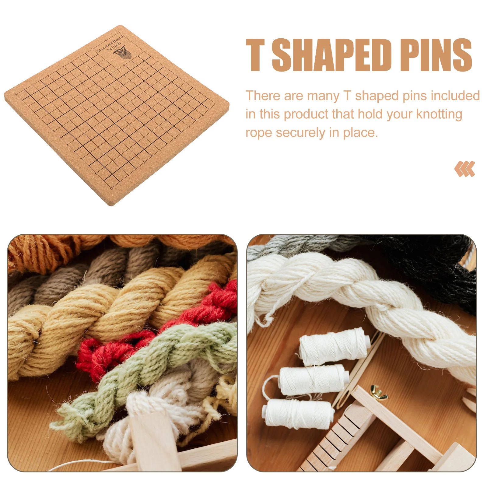 

1 set 1 Set Grid Wood For Woven Bracelet Shape Pins Knotting Craft Board Macrame Supplies Wood Macrame Board