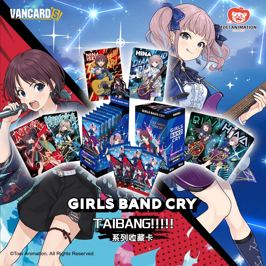 VANCARD'S GIRLS BAND CRY Card Vol.2 Genuine Anime Trading Cards Collection Set Board Game Toys Birthday Gifts for Boys Girls