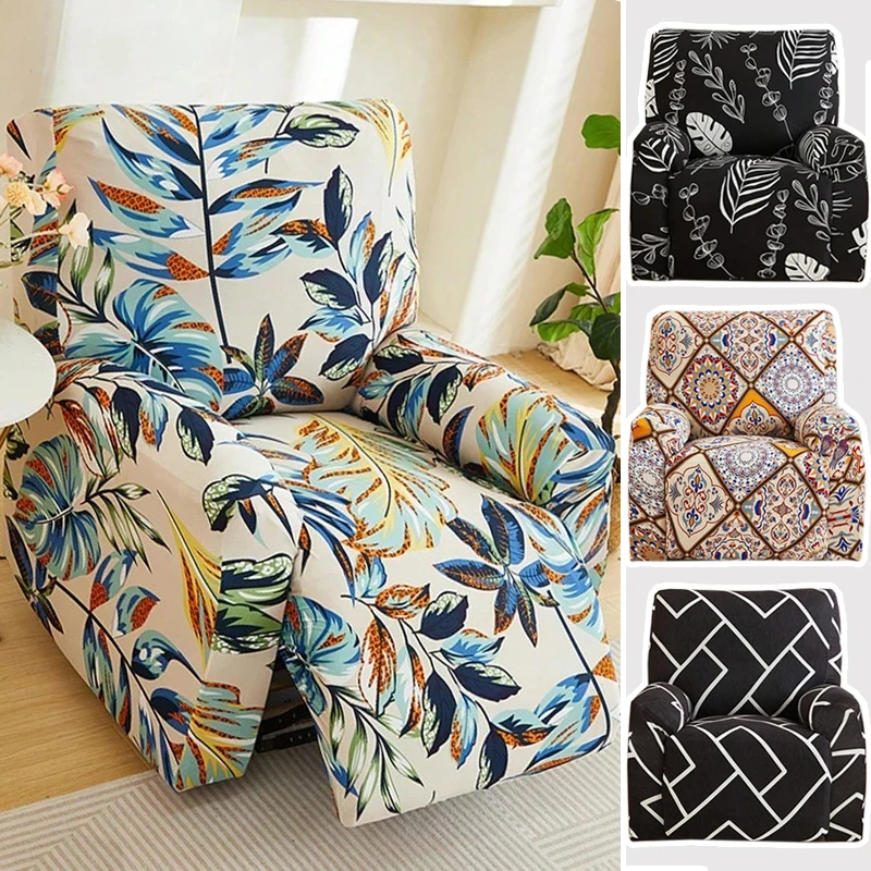 

4/6/8PCs Printed Elastic Recliner Chair Cover Recliner Sofa Slipcover Couch Cover Armchair Slipcovers for Living Room Home Decor