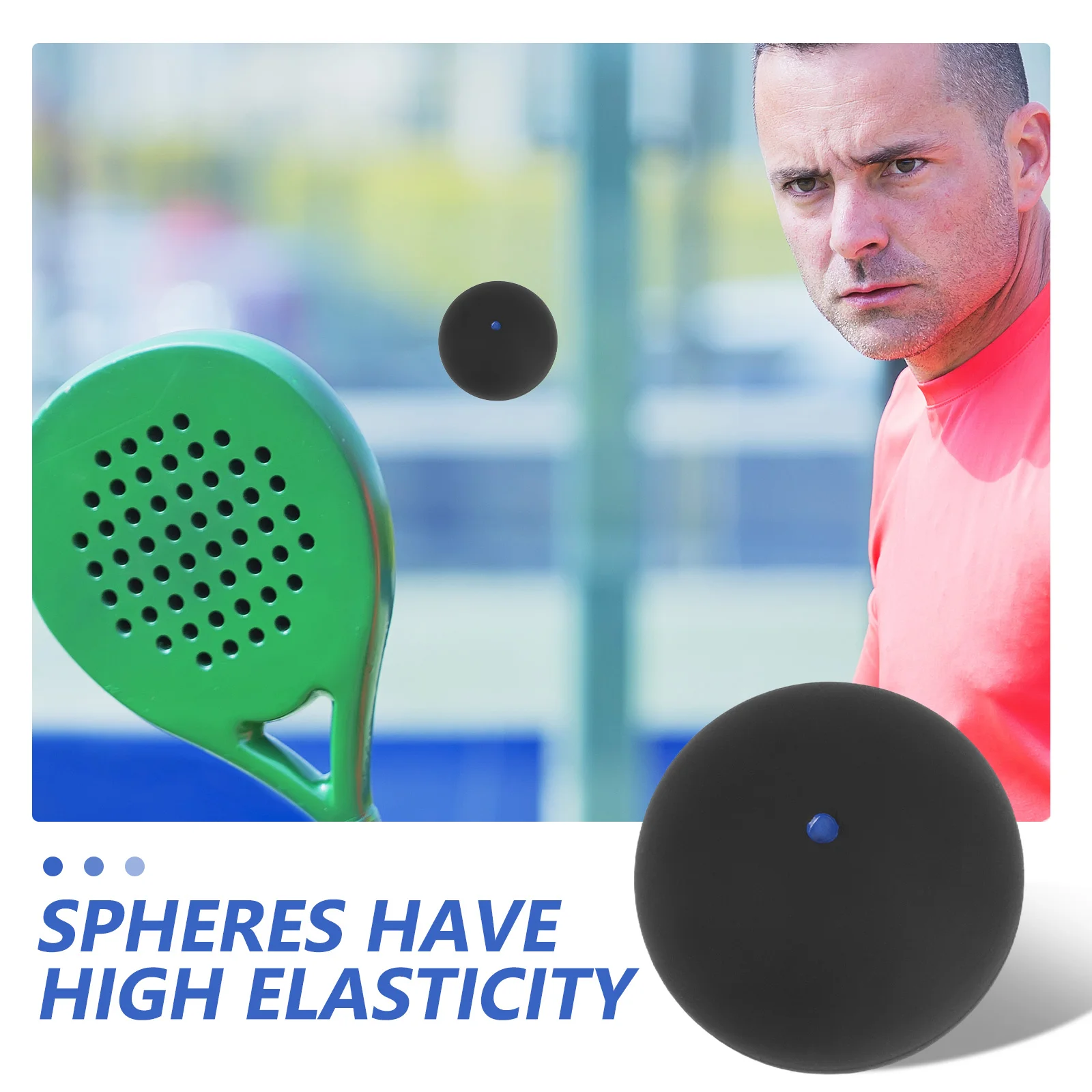 Bola de squash única, treinamento rápido, borracha elástica alta para competição de iniciantes, bolas de raquete de squash