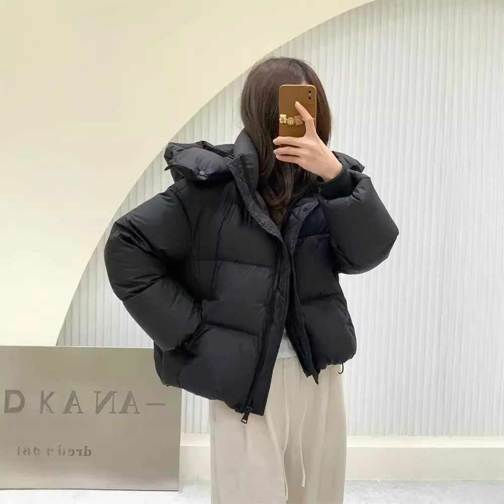 Parka en duvet de coton rembourré pour femmes, pardessus à capuche pour femmes, veste d\'hiver, vêtements d\'extérieur pour dames, optique, nouveau,