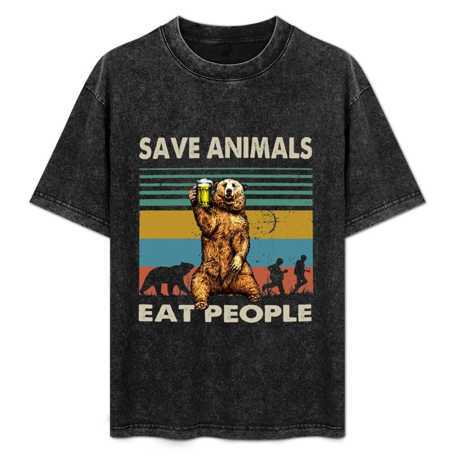 

Save Animal Eat People T-Shirt Everyday Wear Basic Short Sleeve Top