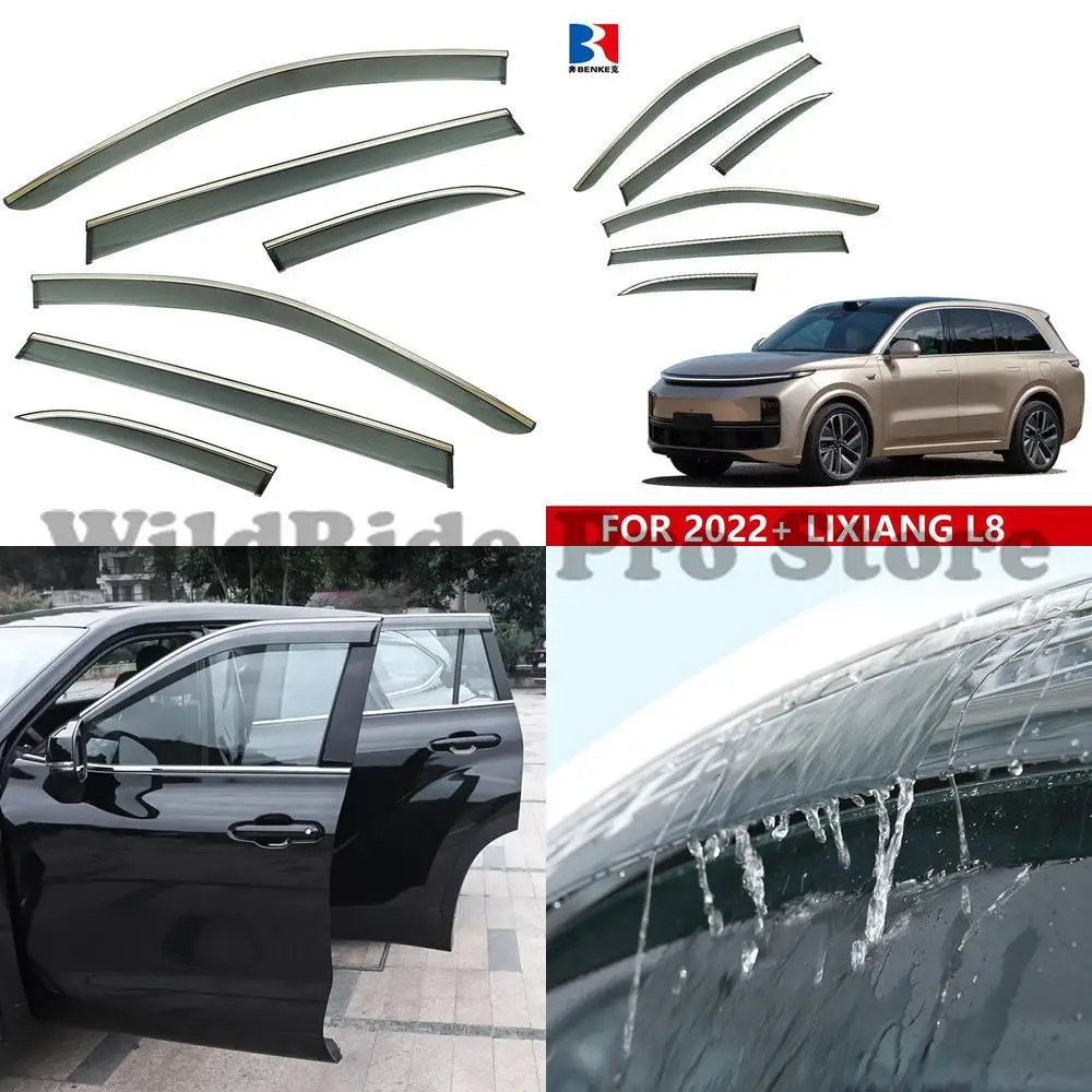 

1 комплект для WINDOW VISOR АВТОЧНЫЕ АКСЕССУАРЫ Ветровой дефлектор WEATHER SHIELD для LIXIANG Ideal Li L8 2022+ Дверной дождевик Боковой Su