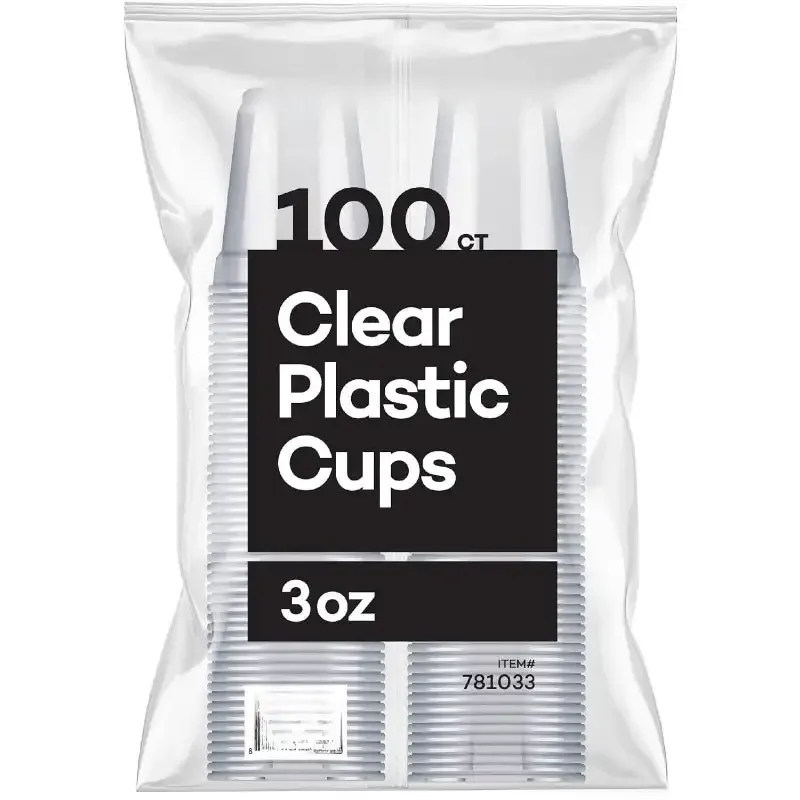 3 oz. Disposable Plastic Cups – Recyclable Cups for Doctor's Offices, School Nurse's, Hospitals, at Home and More (Pack of 100)