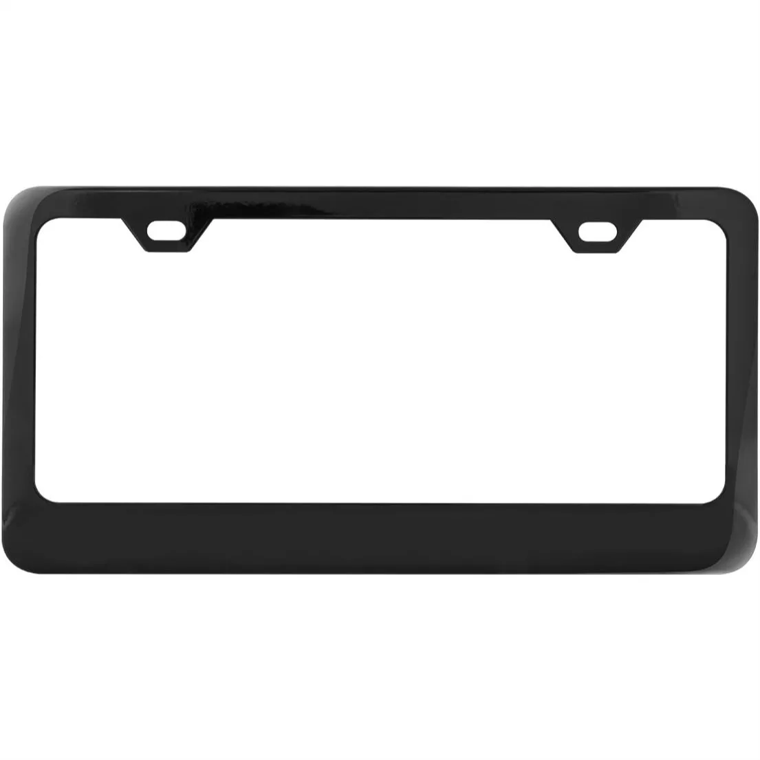 

Black Powder Coated License Plate Frame with 2 Holes, Fits US Standard Plates