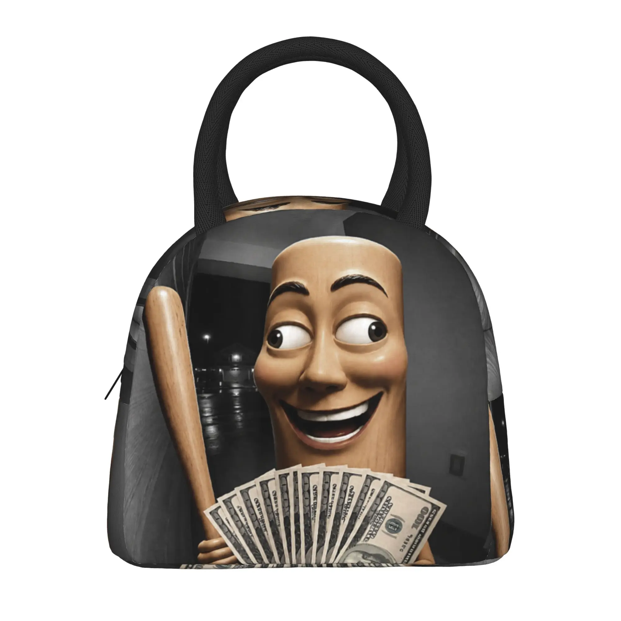 There is Motion At Your Front Door Tung Tung Tung Sahur Lunch Bag Cute Lunch Box Outdoor Picnic Convenient Thermal Tote Handbags