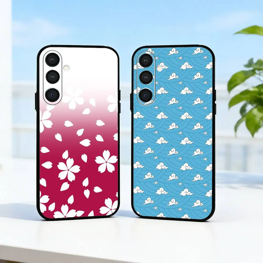 

J-Japanese G-Geometric P-Patterns Phone Case For Samsung A73,72,71,53,52,51,22,91,80, Soft Black Cover