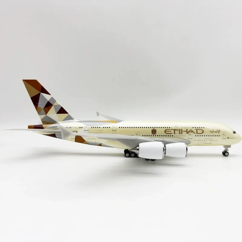 1/250 Scale Planes 30cm Etihad A380 Airways Resin Aircraft Models Die-cast Airplane Model Kit With Stand For Enthusiasts Gift