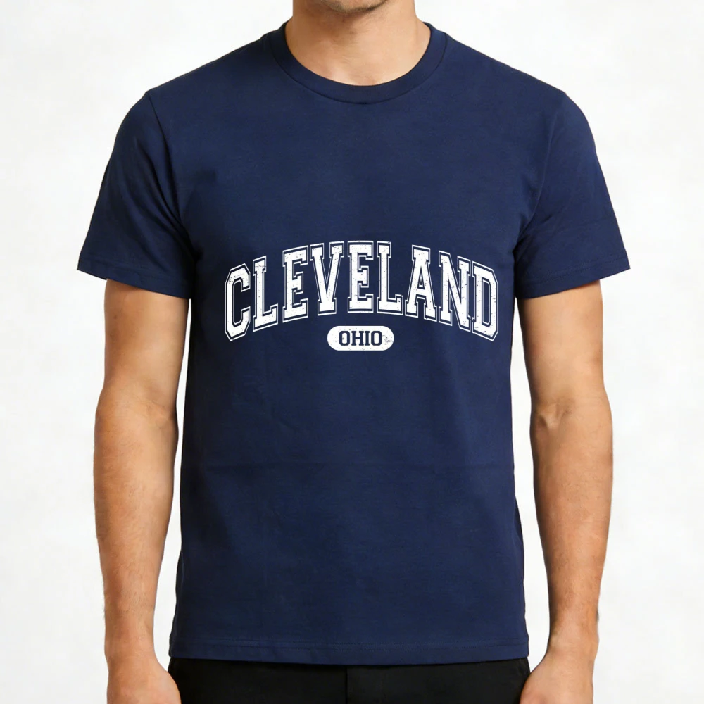 Cleveland Ohio Area Code 216 Front and Back T-Shirt Fashion Men Tops Oversized O-neck Clothes Short-sleeved T Shirt