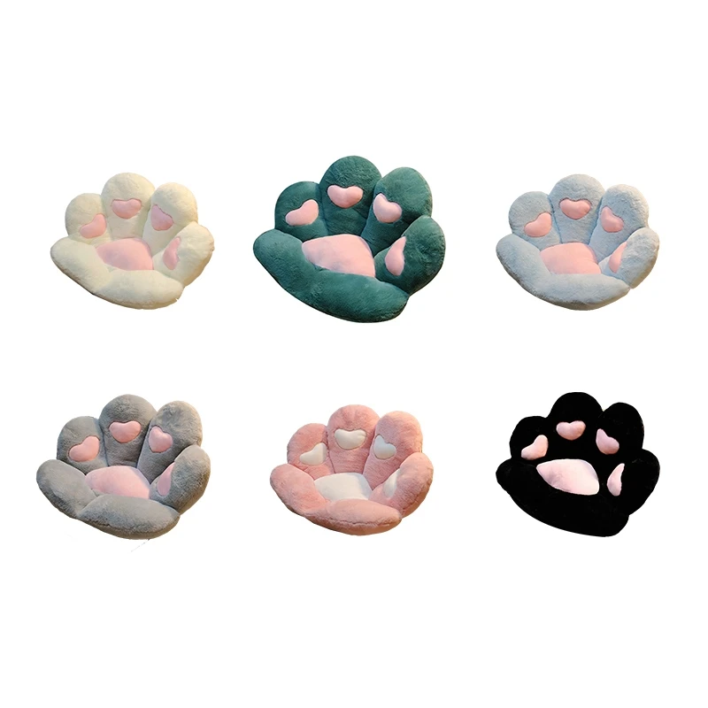 

Cats Paws Cushion Kawaii Chair Cushions 27.5 X 23.6Inch Kawaii Stuff Seat Pad Comfy Lazy Sofa Office Floor Pillow, Grey Durable