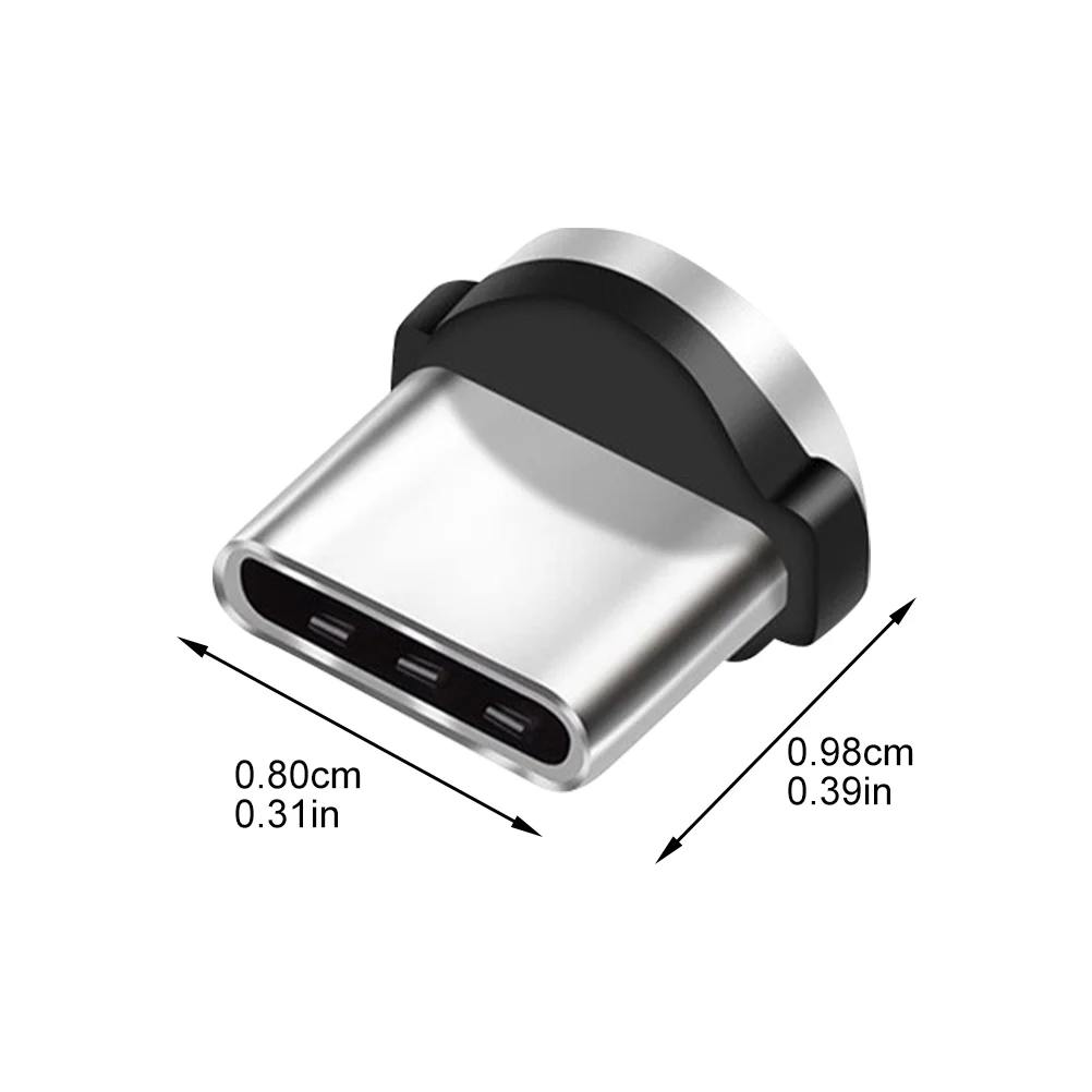 9 Pcs Magnetic Charging Cable USB Adapter Connector Accessories Phone Aluminum Rotating