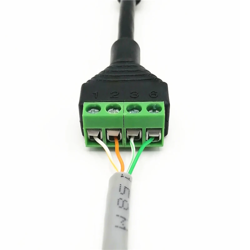 2 قطعة RJ45 إلى 4pin محطة RJ45 أنثى محطة كتلة كريستال رئيس محطة كتلة خالية من الضغط كريستال رئيس صافي كتلة نهاية
