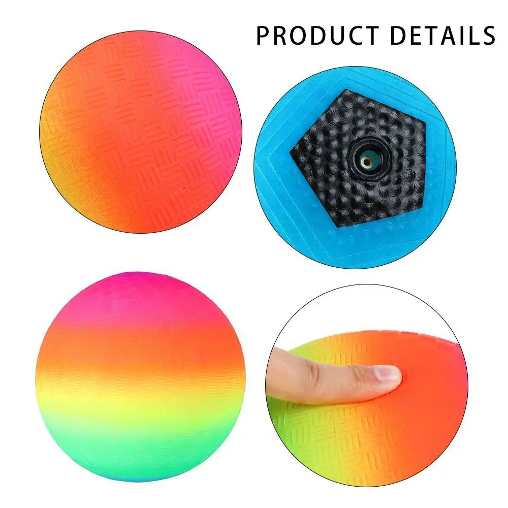 Party Decorations Swimming Pool Large Rainbow 9 Inch Dodgeball Inflatable Beach Ball Kickball