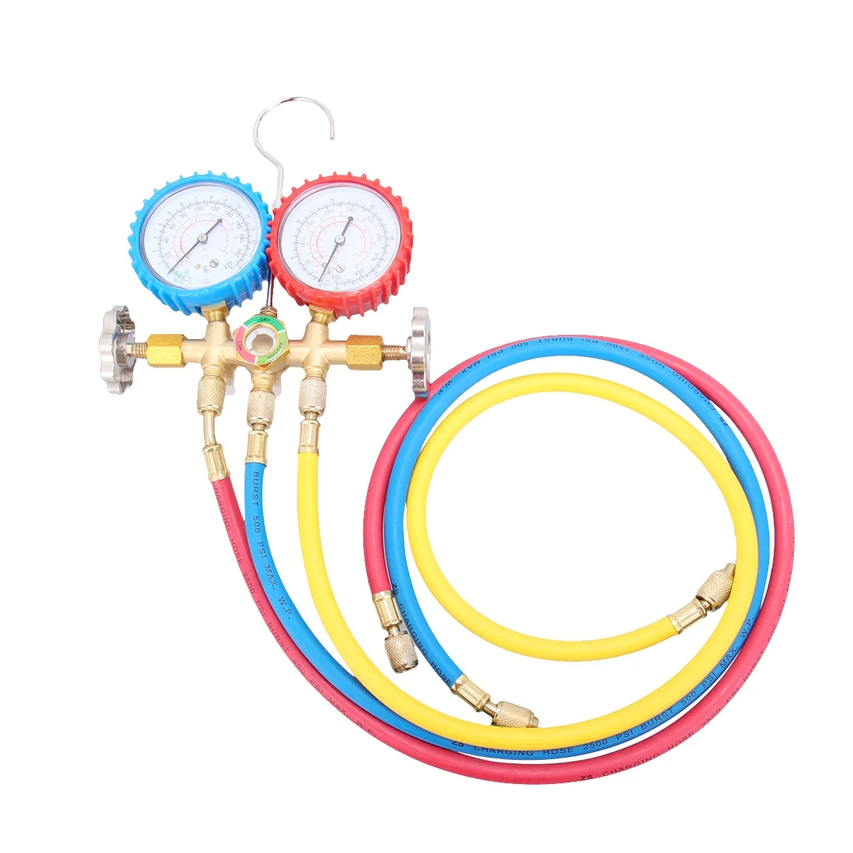 

Air Conditioner Refrigerant Gauge Set 536G High Low Pressure Quick Couplers 1/4" Sae Male Flare Straight Automotive Home