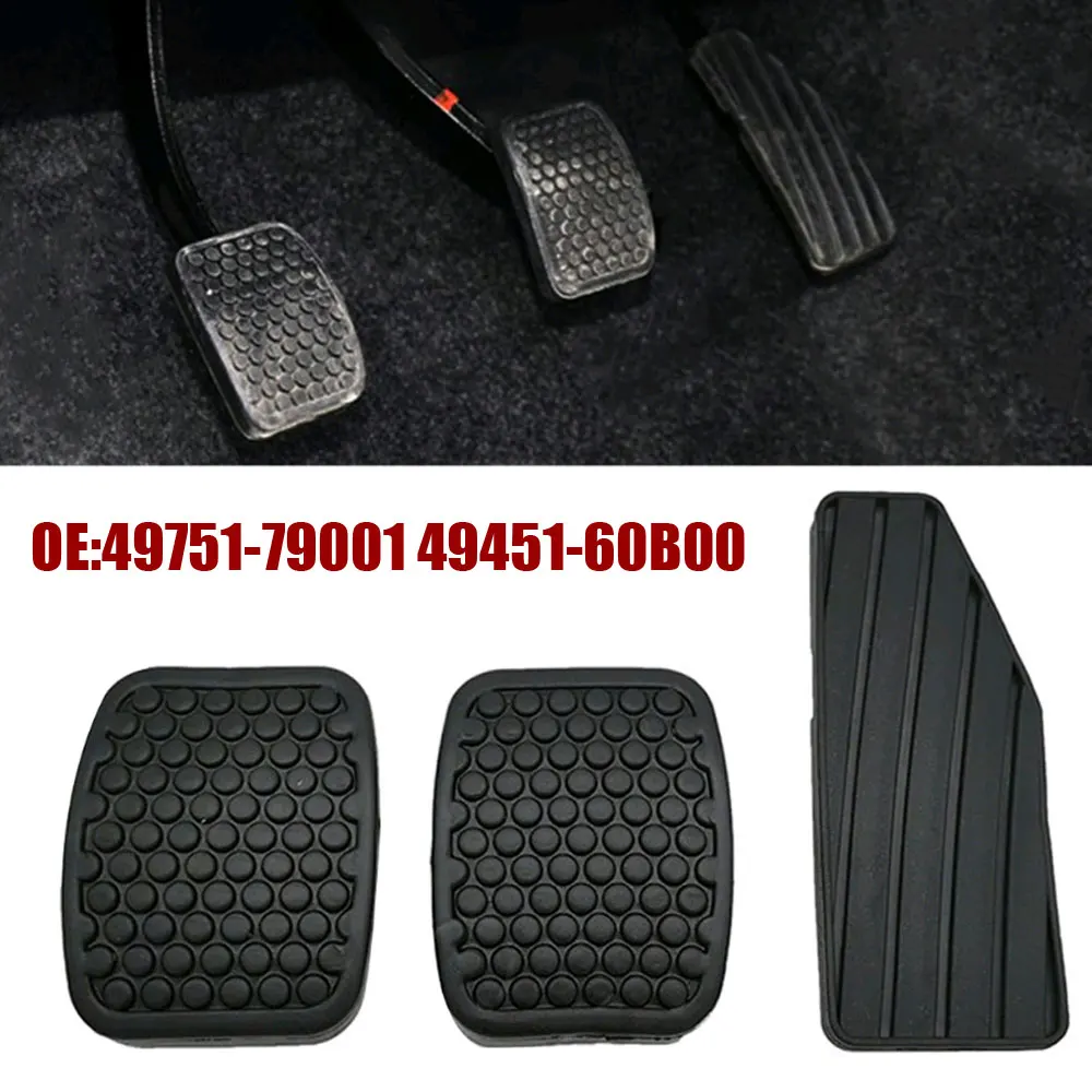 

3Pcs/Set Car Brake Clutch Accelerator Pedal Rubber Pad Cover 49751-79001 49451-60B00 for SUZUKI Swift Samurai Sidekick Vitara