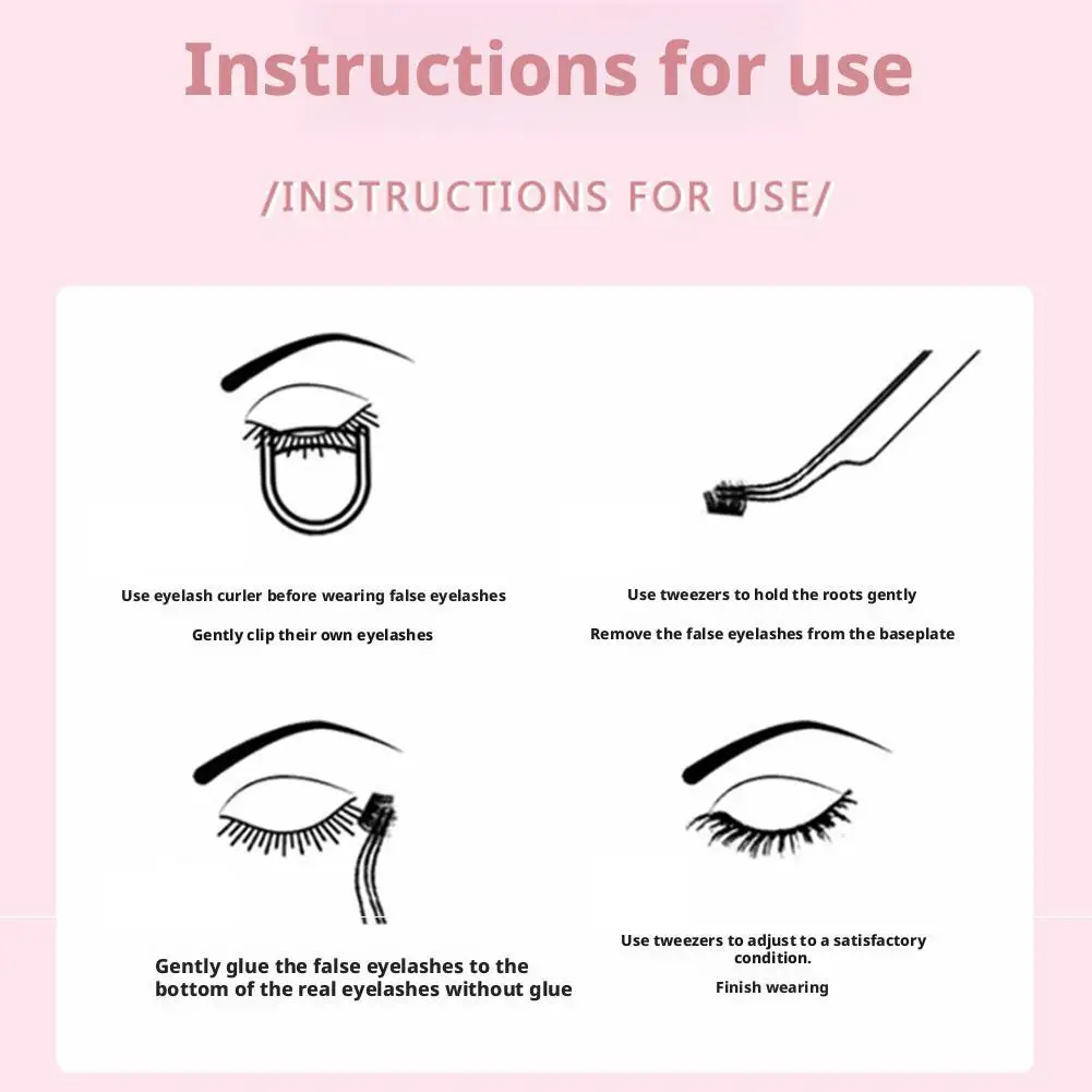 ขนตาปลอมแบบ DIY รูปอุ้งเท้าแมวสุดน่ารัก สไตล์เกาหลี สำหรับแต่งหน้าแบบธรรมชาติ พร้อมอุปกรณ์แต่งหน้าแบบ DIY ขนาดใหญ่