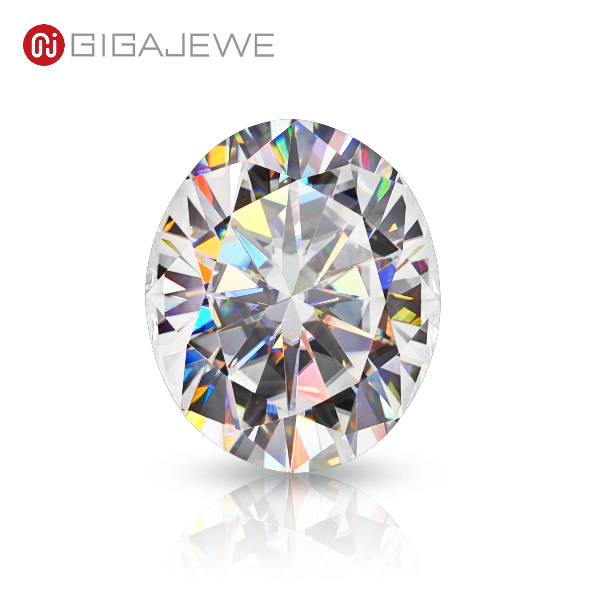 GIGAJEWE Hand-Cutting Oval White TOP D VVS1 Moissanite Premium Gems Loose Diamond Test Passed Gemstone For Jewelry Making