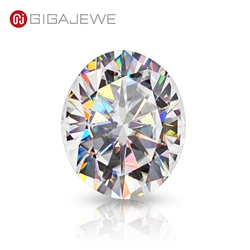 GIGAJEWE Hand-Cutting Oval White TOP D VVS1 Moissanite Premium Gems Loose Diamond Test Passed Gemstone For Jewelry Making