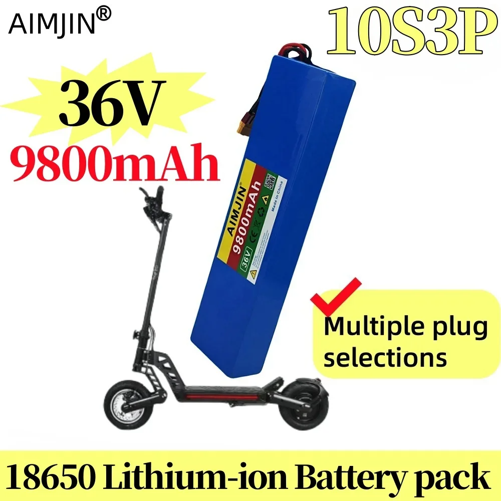 

10S3P 36V 9800mAh 18650 Lithium ion Rechargeable,Suitable for Kugoo And Scooter Electric Batteries with BMS