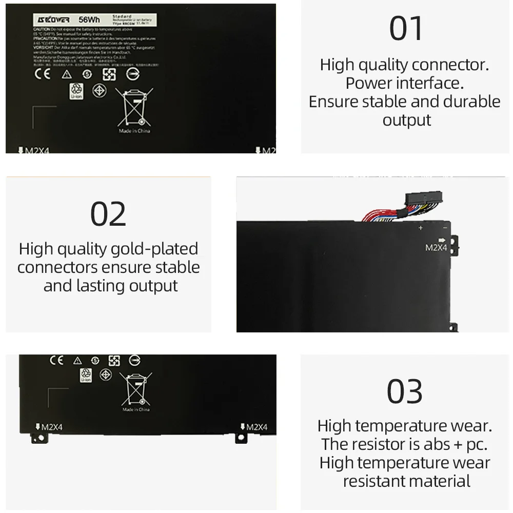 بطارية كمبيوتر محمول SKOWER 56WH RRCGW لأجهزة Dell XPS 15 9550 9560 9570 الدقة 5510 5520 5530 استبدال بطاريات P56F P56F001 H5H20