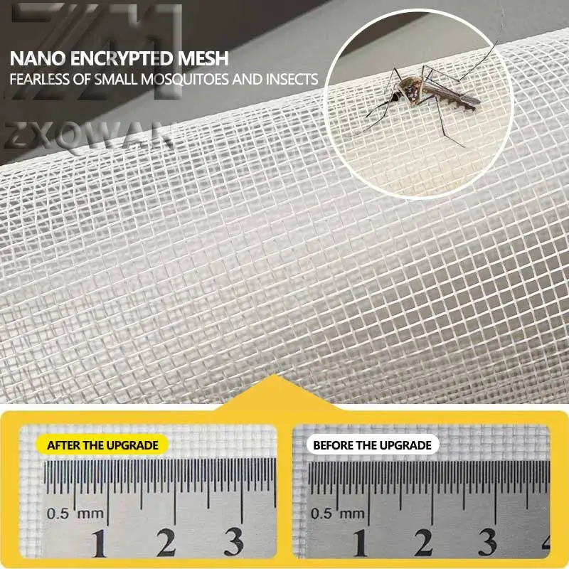 Home-use Customizable Zipper Hidden Encryption Mesh Window Screen - Mosquito-Proof, Scratch-Resistant No Need for Drilling Holes