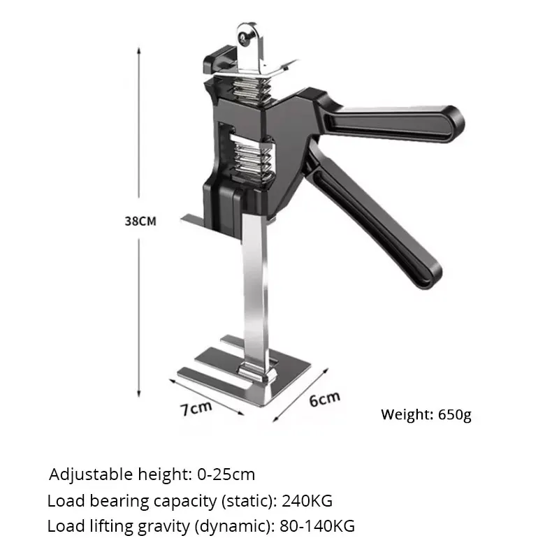 Imagem -05 - Mão Ferramenta de Levantamento Jack Labor-saving Arm Jack Tile Armário Regulador de Altura Painel da Porta Wall Tile Lifter Ajustador Pcs