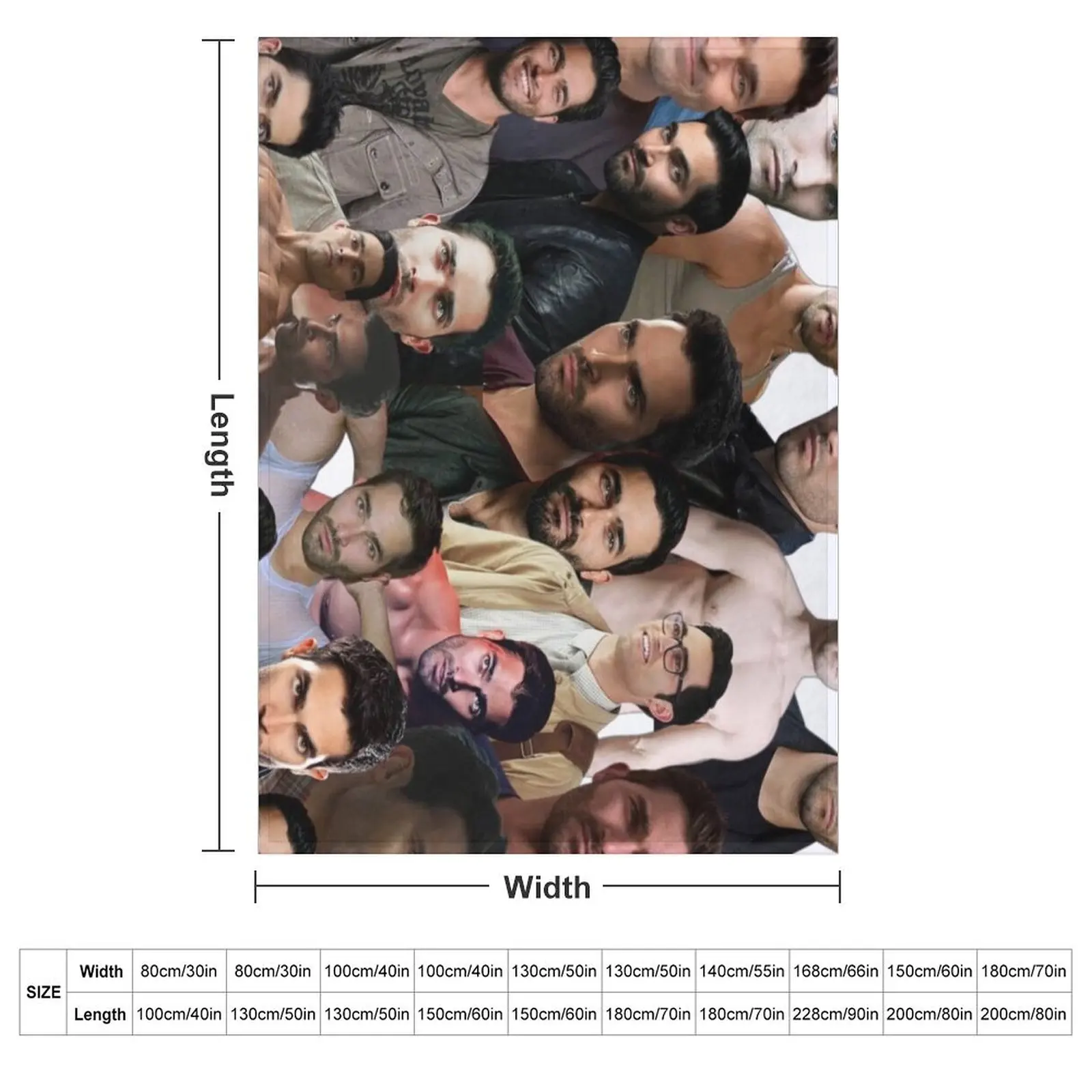 tyler hoechlin photo collage Throw Blanket Tourist Cute Plaid bed plaid sofa bed Hairys Custom Blankets