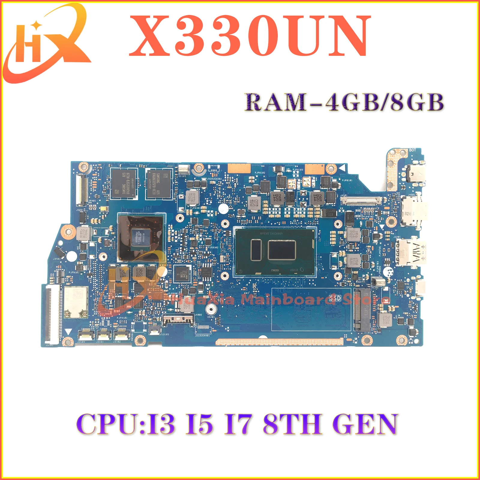 

KEFU X330UN Motherboard For ASUS VivoBook S13 X330U X330UA I330UN Notebook Mainboard I3-8130U I5-8250U I7-8550U 4GB/8GB-RAM