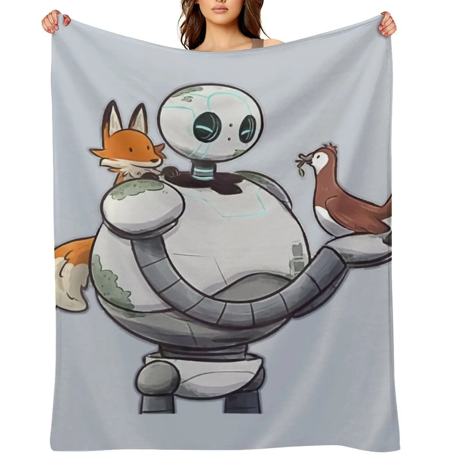 

The Wild Robot Throw Blanket Sleeping Bag Moving sofa bed Thermals For Travel Blankets