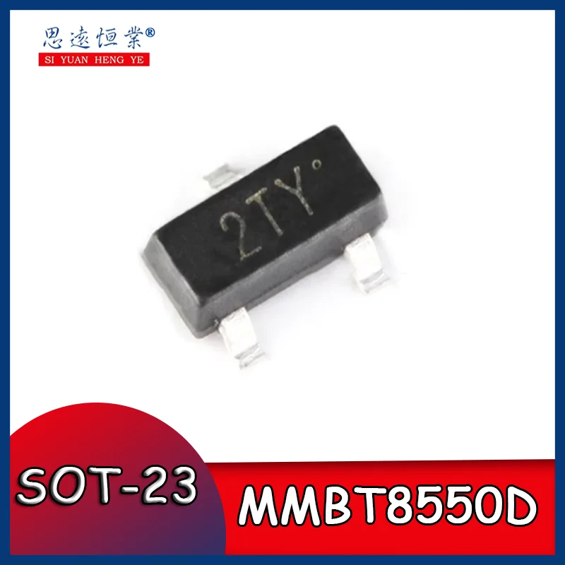 50pcs Original genuine MMBT8550D 2TY SOT-23-25V /-600mA surface mount transistor