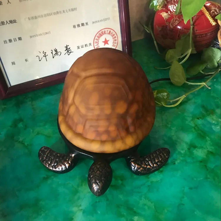 Tiffany gift lamp turtle table lamp