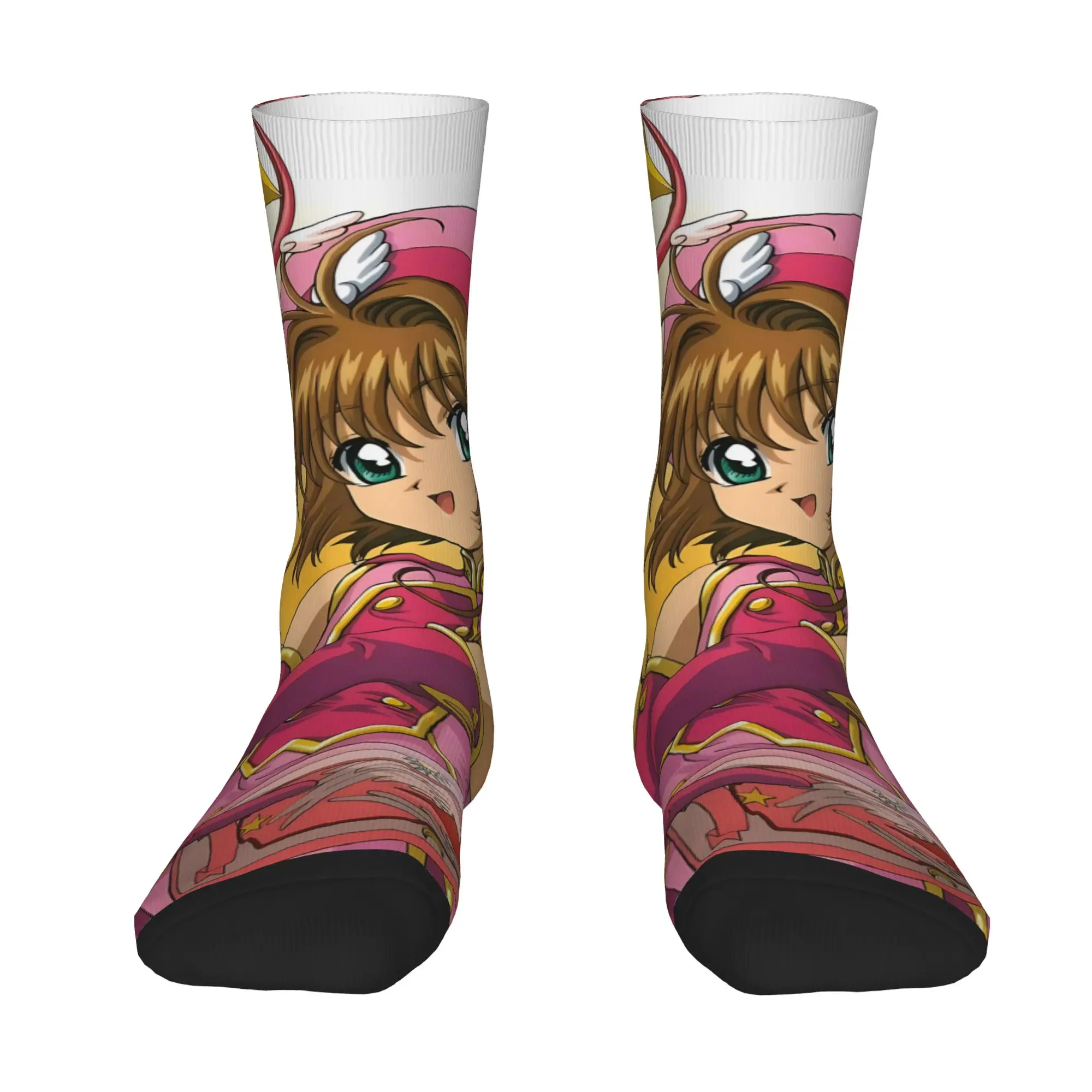 1 Pair Hip Hop Vintage Card Captor Sakura Crazy Men's Sock Cardcaptor Sakura Street Style Pattern Printed Funny Sock