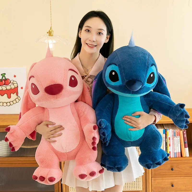 Disney Lilo and Stitch Plush Toys Anime Plushie Stich Dolls Kawaii Cartoon Pillow Soft Stuffed Angel Gift Children Christmas