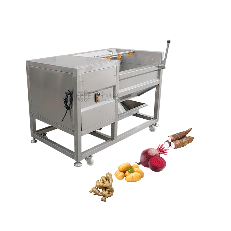 automatic potato washing and peeling machine potato washing peeling cutting machine cassava peeler and washing machine