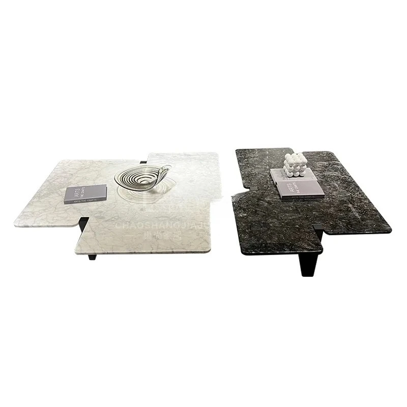 

Italian Simple Luxury Bianco Carrara Venato Natural Marble Tea Table Modern Simple and Light Luxury Household