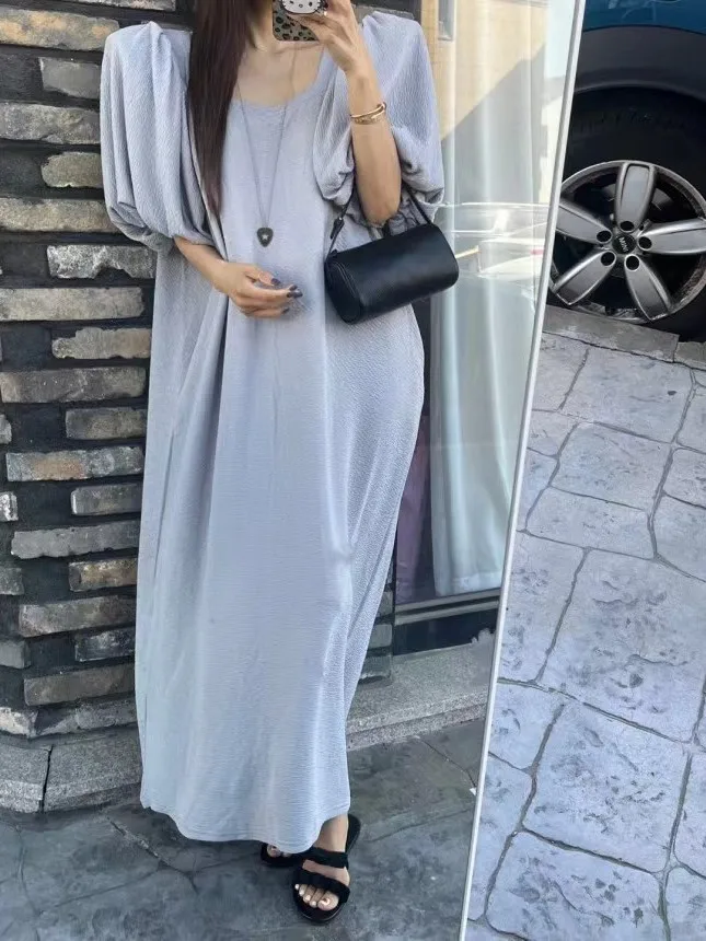 Été décontracté ample minceur femmes Dr Bubble Sve longue t-shirt Dr vent doux Sle taille haute a-ligne jupe