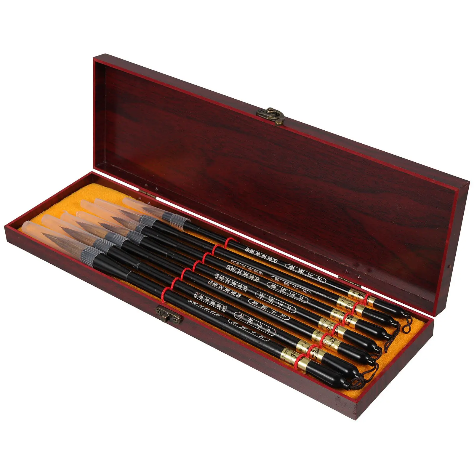 1Set Wolf Hair Calligraphy Brush Pen Set Sturdy Smooth Writing Non-Shedding for Beginners Advanced Learners Watercolor Painting view 4