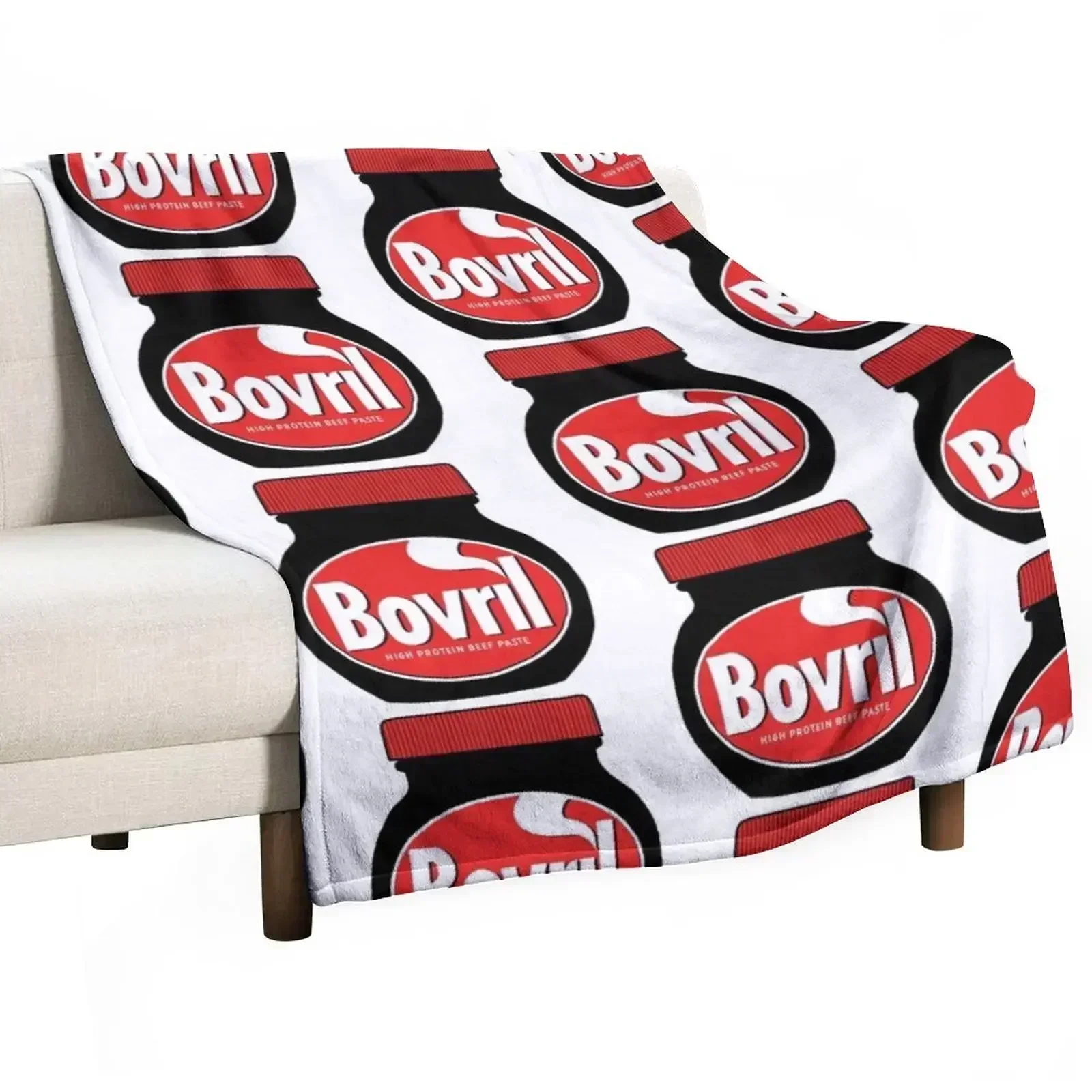 

Bovril Illustration Throw Blanket Soft Plaid Summer Beddings Camping Thins Blankets